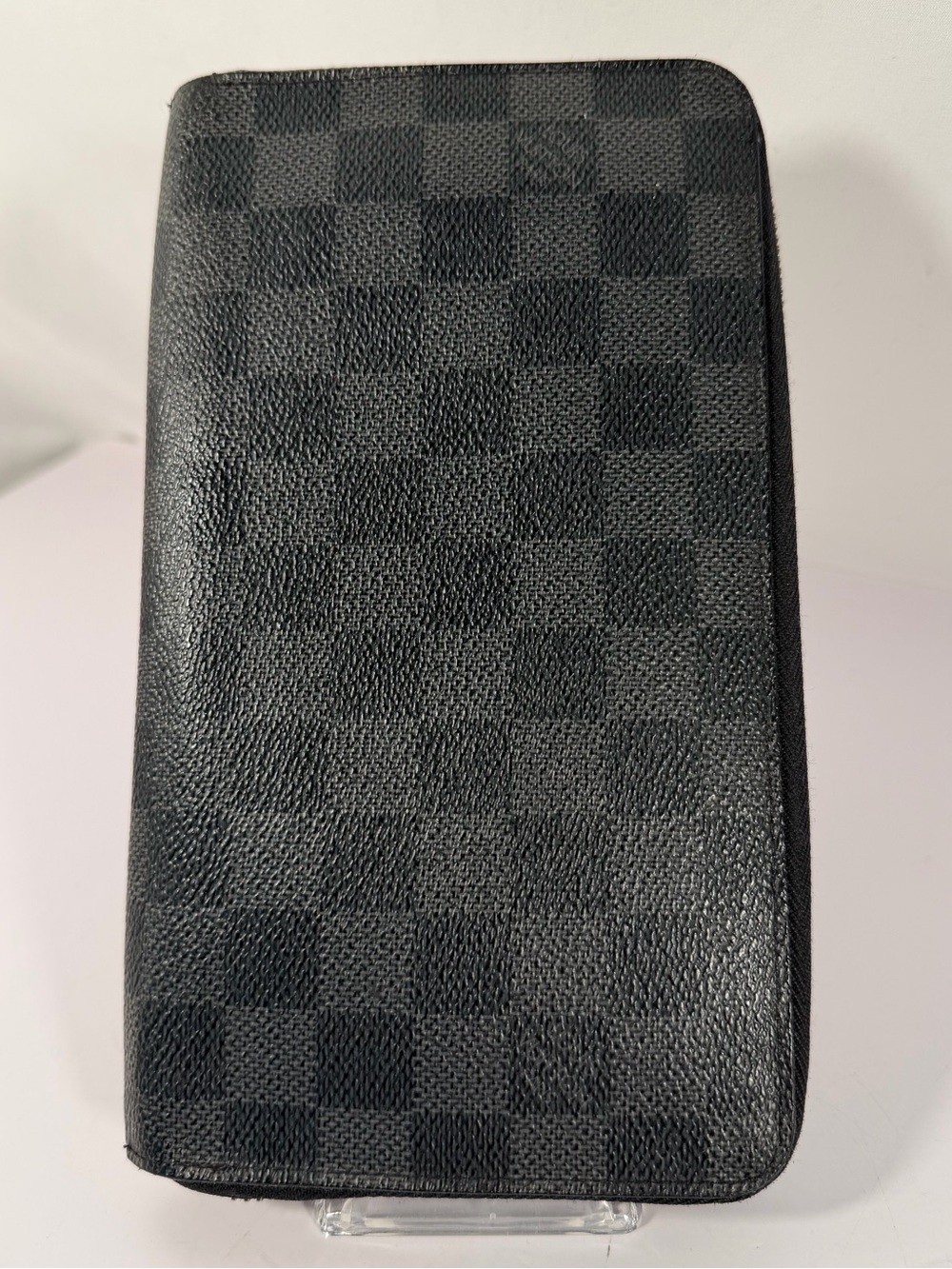 1268: Louis Vuitton Damier Graphite Zippy Organizer Long Wallet Made in Spain
